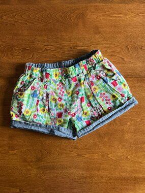 Frugi organic reversible garden-chambray shorts 4-5y